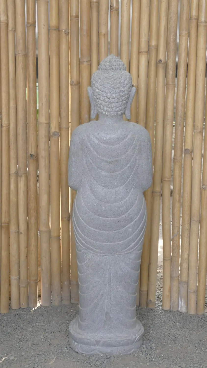  Product image 7 of the product “Standing Buddha made of Riverstone, position Namaskara , H. 118cm. ”